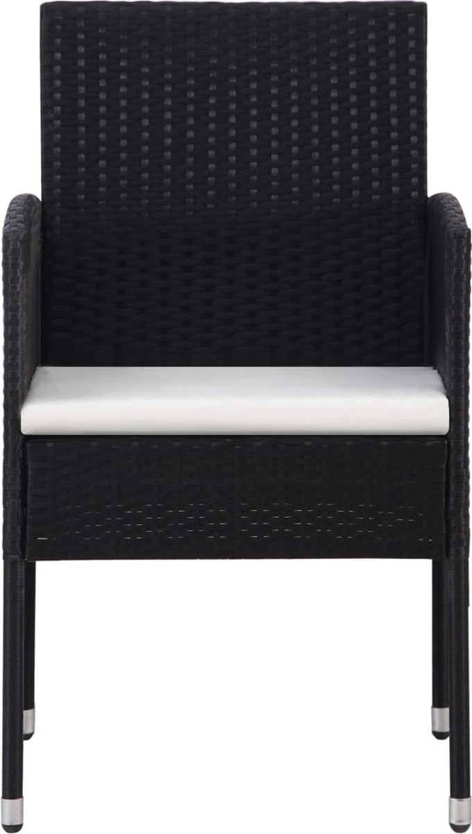 VidaXL 7-delige Tuinset Poly Rattan Zwart 3 VidaXL 7-delige Tuinset Poly Rattan Zwart - Afbeelding 3