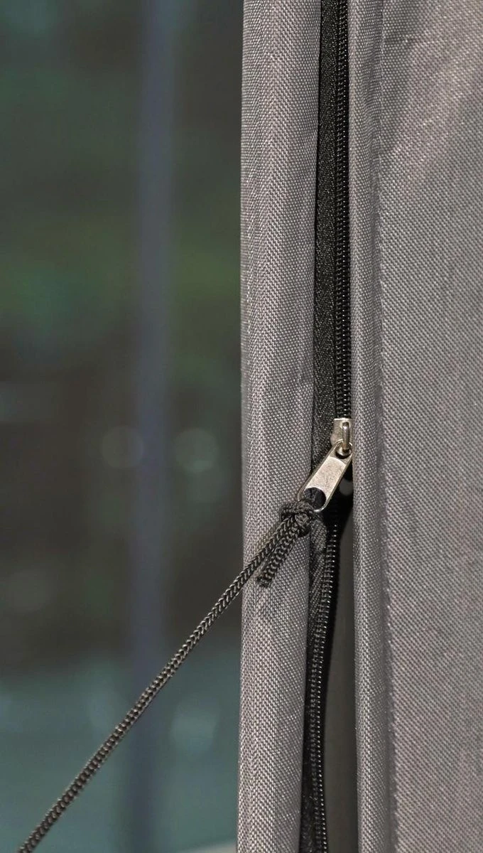 Weersbestendige Parasolhoes - Max. 4 X 4 M - Grijs / Antraciet - Zweefparasol 4 Weersbestendige Parasolhoes - Max. 4 X 4 M - Grijs / Antraciet - Zweefparasol - Afbeelding 4