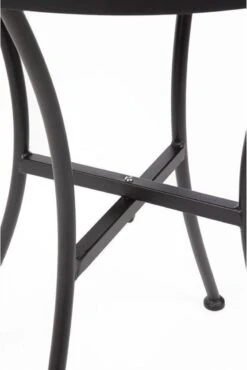 Bolero Ronde Stalen Bistro Tafel Zwart 60cm -Tuinmeubel Winkel 802x1200