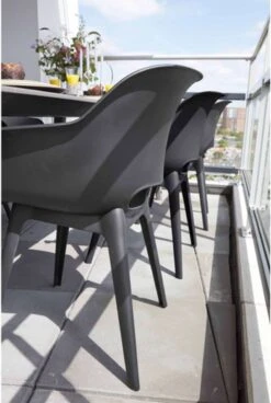 Allibert Akola Tuinstoelen - 2 Stuks -56,5x55x80cm - Donkergrijs -Tuinmeubel Winkel 806x1200 1