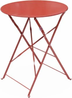 Emilia - Ronde Inklapbare Bistrotafel Ø60cm Van Gepoedercoat Staal – Terra Cotta -Tuinmeubel Winkel 887x1200 1