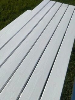 Goedkopepicknicktafels.nl | Witte XL Picknicktafel | Tuintafel 6 Persoons | Wit Gespoten Gedroogd Grenen Hout! -Tuinmeubel Winkel 899x1200 8