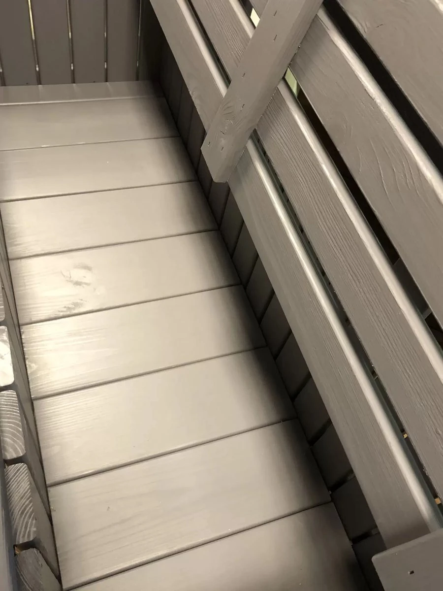 SenS-Line - Tuinbank - Pinokkio Houten Bankje - 113 X 40 X 75 Cm - Grijs 9 SenS-Line - Tuinbank - Pinokkio Houten Bankje - 113 X 40 X 75 Cm - Grijs - Afbeelding 9