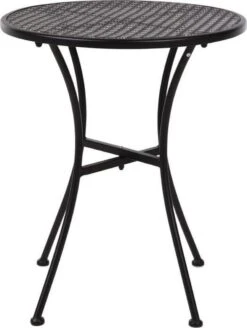 Bolero Ronde Stalen Bistro Tafel Zwart 60cm -Tuinmeubel Winkel 903x1200