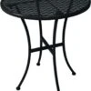 Bolero Ronde Stalen Bistro Tafel Zwart 60cm