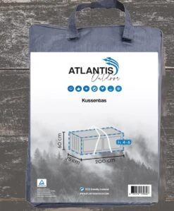 Opbergtas Voor Tuinmeubelkussens - 200 X 75 X 60 Cm (4 – 6 Lounge- Tuinkussens) - Grijs / Antraciet -Tuinmeubel Winkel 992x1200 3