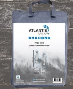 Weersbestendige Parasolhoes - Max. 4 X 4 M - Grijs / Antraciet - Zweefparasol 17 Weersbestendige Parasolhoes - Max. 4 X 4 M - Grijs / Antraciet - Zweefparasol -Tuinmeubel Winkel 992x1200 4